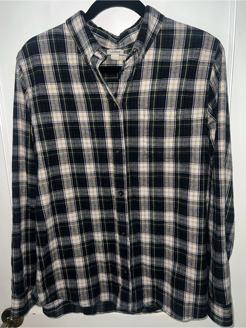 L.L. Bean Men’s Scotch Plaid Flannel Shirt Sz Large
